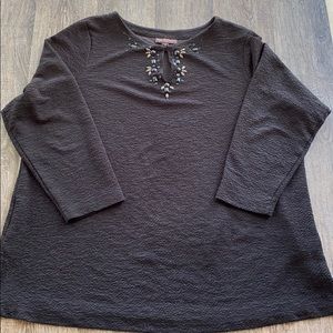 🚨5/$25🚨Dana Buchanan Black women blouse size 2X